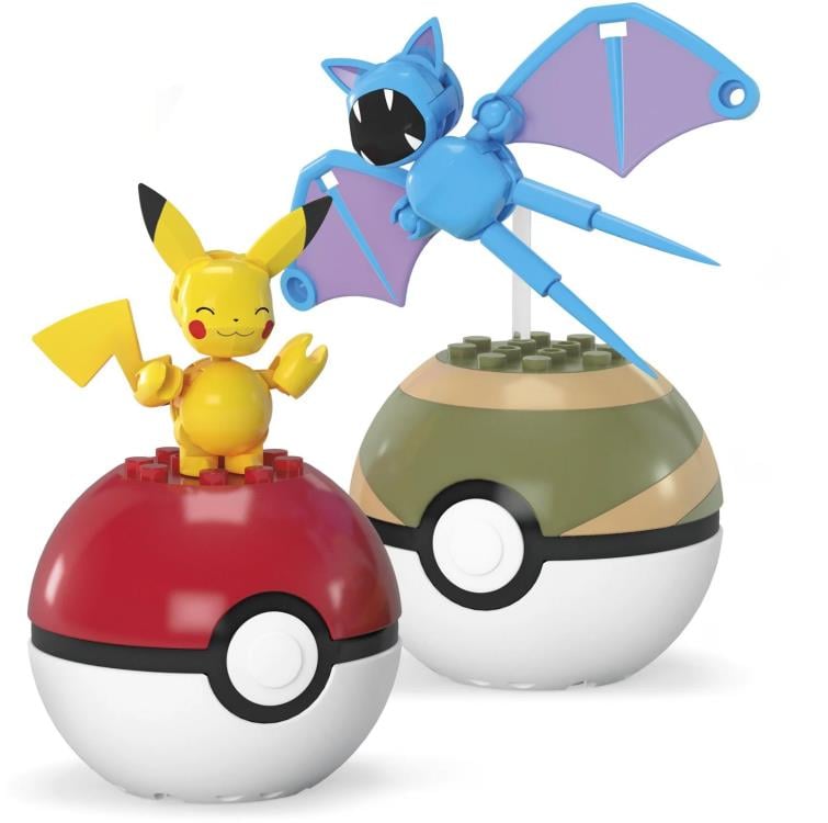 Pokemon Mega Construx Pokeball Pikachu & Zubat Set Gallery Image 3