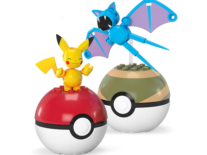 Pokemon Mega Construx Pokeball Pikachu & Zubat Set Gallery Image 1