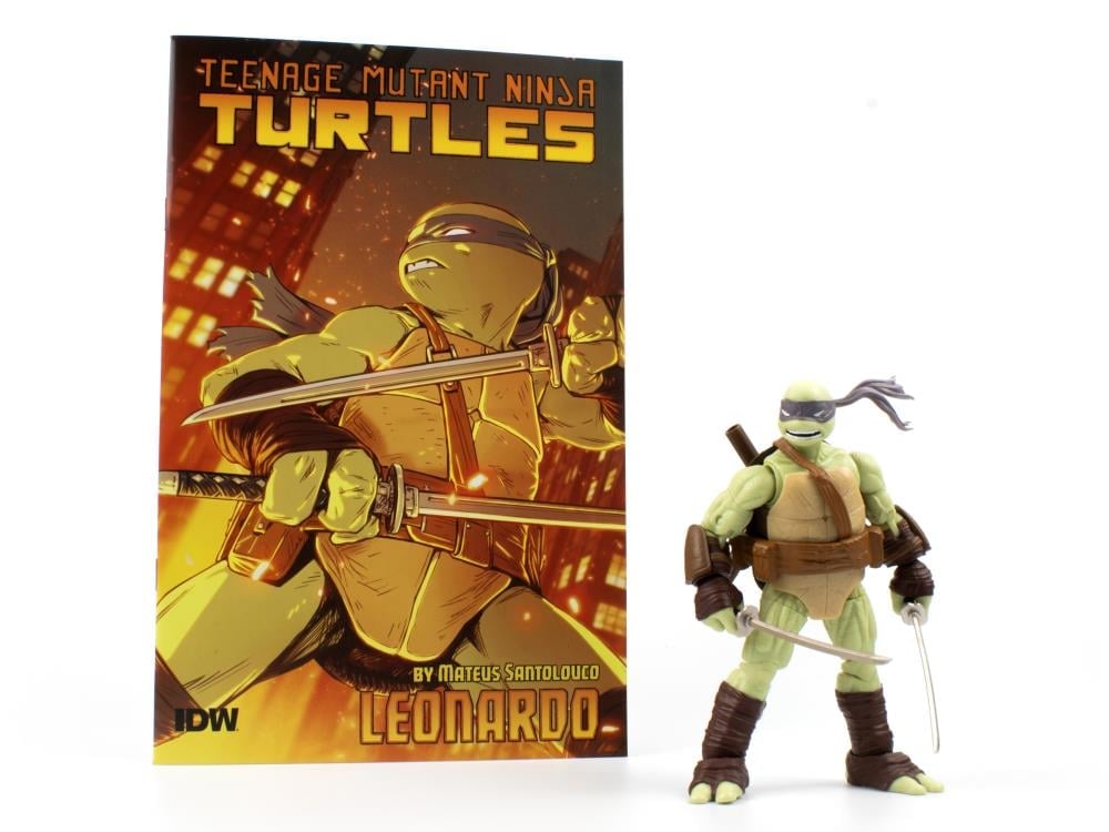 Teenage Mutant Ninja Turtles BST AXN Leonardo (Ver. 2) Figure & Comic Set Gallery Image 7