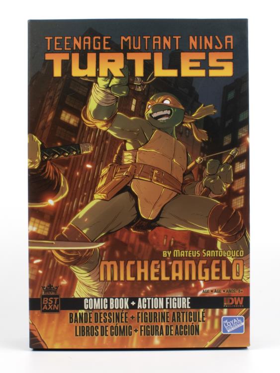 Teenage Mutant Ninja Turtles BST AXN Michelangelo (Ver. 2) Figure & Comic Set Gallery Image 10