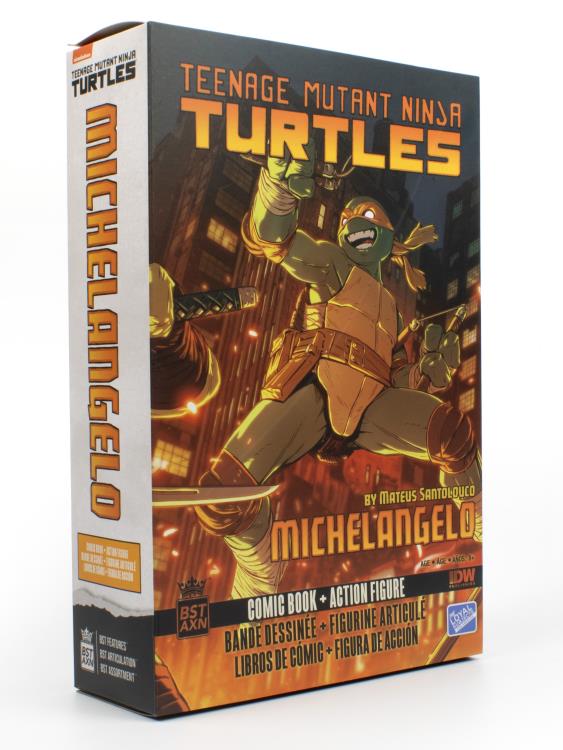 Teenage Mutant Ninja Turtles BST AXN Michelangelo (Ver. 2) Figure & Comic Set Gallery Image 11
