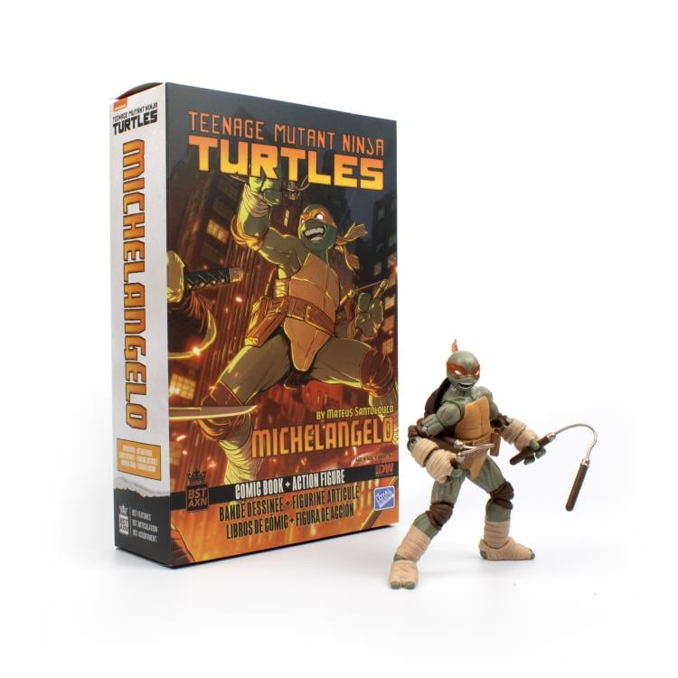 Teenage Mutant Ninja Turtles BST AXN Michelangelo (Ver. 2) Figure & Comic Set Gallery Image 8