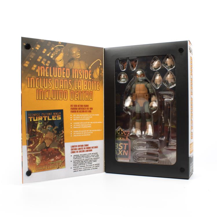 Teenage Mutant Ninja Turtles BST AXN Michelangelo (Ver. 2) Figure & Comic Set Gallery Image 9