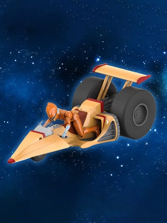 SilverHawks ULTIMATES! Space Racer Vehicle Gallery Image 2