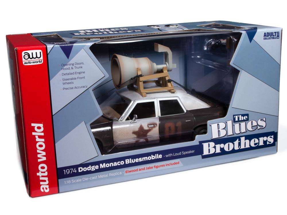 The Blues Brothers 1974 Dodge Monaco Bluesmobile with Loudspeaker 1/18 Scale Die-Cast Car Gallery Image 15