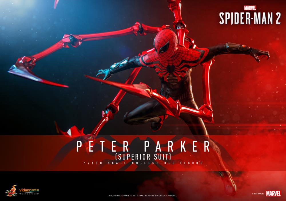 Marvel's Spider-Man 2 VGM61 Spider-Man (Superior Suit) 1/6th Scale Collectible Figure Gallery Image 3