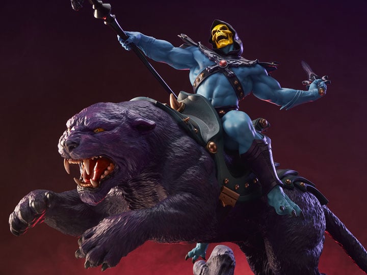 Masters of the Universe Skeletor & Panthor (Classic) Deluxe 1/6 Scale Maquette Gallery Image 1