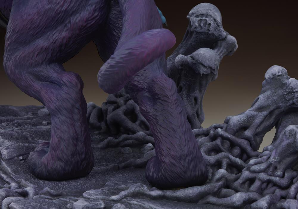 Masters of the Universe Skeletor & Panthor (Classic) Deluxe 1/6 Scale Maquette Gallery Image 23