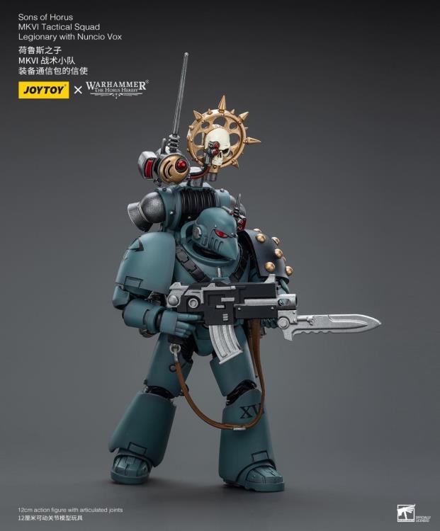 Warhammer: The Horus Heresy Sons of Horus MKVI Tactical Squad Legionary with Nuncio Vox 1/18 Scale Action Figure Gallery Image 6