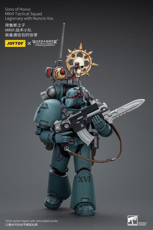 Warhammer: The Horus Heresy Sons of Horus MKVI Tactical Squad Legionary with Nuncio Vox 1/18 Scale Action Figure Gallery Image 9