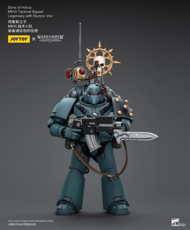 Warhammer: The Horus Heresy Sons of Horus MKVI Tactical Squad Legionary with Nuncio Vox 1/18 Scale Action Figure Gallery Image 4