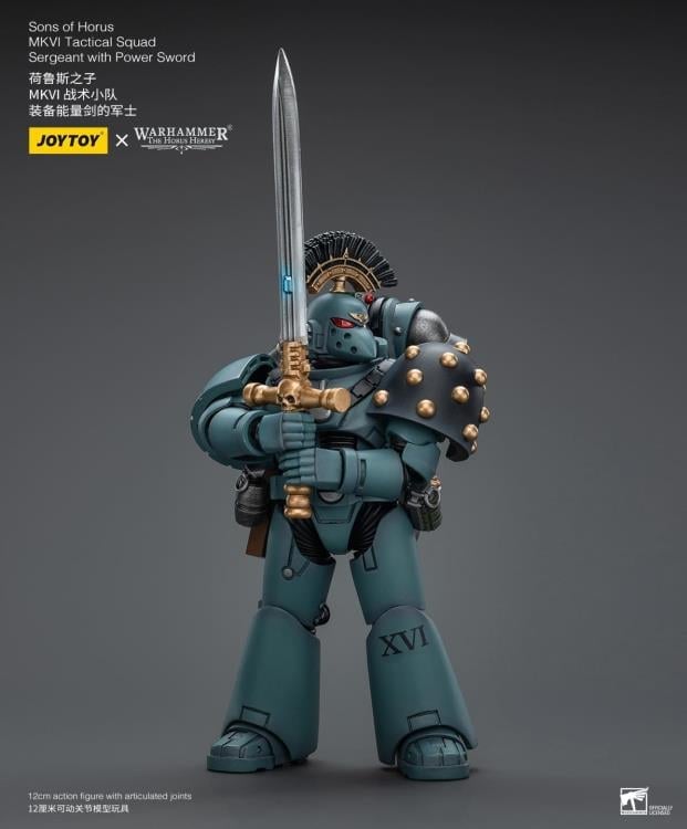 Warhammer: The Horus Heresy Sons of Horus MKVI Tactical Squad Sergeant with Power Sword 1/18 Scale Action Figure Gallery Image 7