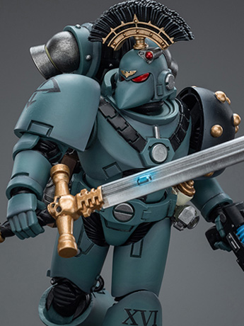Warhammer: The Horus Heresy Sons of Horus MKVI Tactical Squad Sergeant with Power Sword 1/18 Scale Action Figure Gallery Image 2