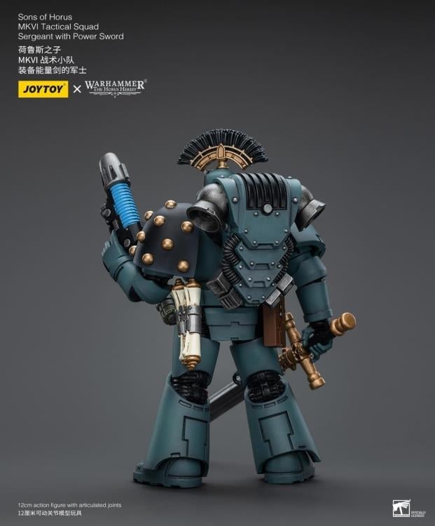 Warhammer: The Horus Heresy Sons of Horus MKVI Tactical Squad Sergeant with Power Sword 1/18 Scale Action Figure Gallery Image 6