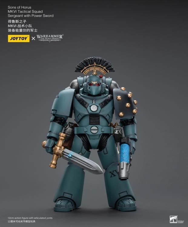 Warhammer: The Horus Heresy Sons of Horus MKVI Tactical Squad Sergeant with Power Sword 1/18 Scale Action Figure Gallery Image 4