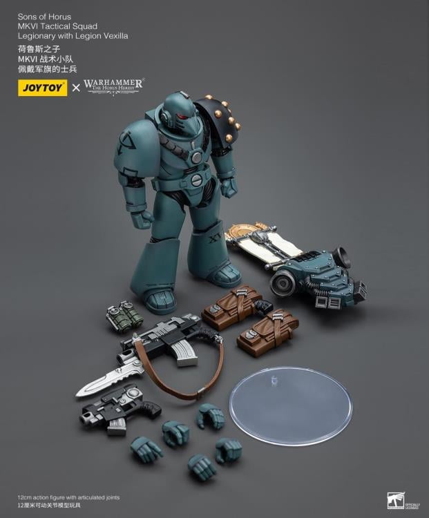 Warhammer: The Horus Heresy Sons of Horus MKVI Tactical Squad Legionary with Legion Vexilla 1/18 Scale Action Figure Gallery Image 12