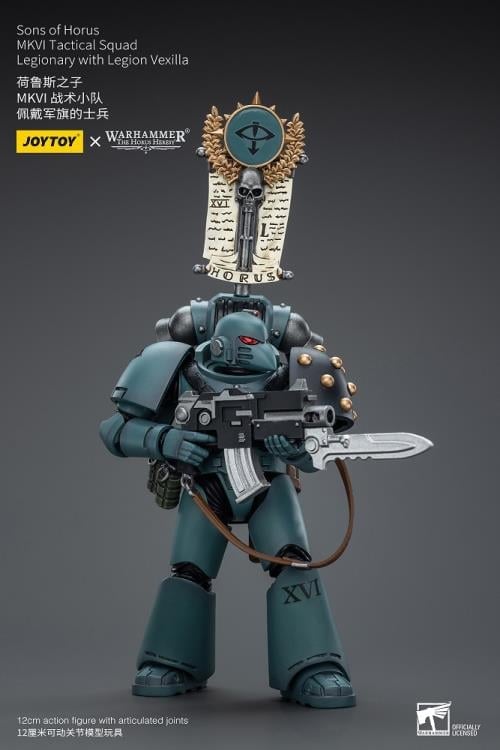 Warhammer: The Horus Heresy Sons of Horus MKVI Tactical Squad Legionary with Legion Vexilla 1/18 Scale Action Figure Gallery Image 11