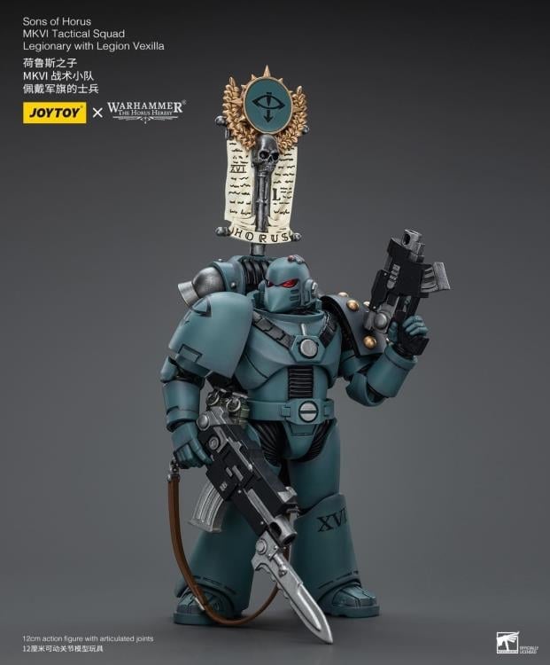 Warhammer: The Horus Heresy Sons of Horus MKVI Tactical Squad Legionary with Legion Vexilla 1/18 Scale Action Figure Gallery Image 3
