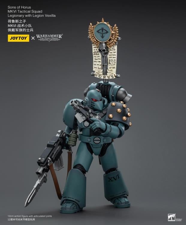 Warhammer: The Horus Heresy Sons of Horus MKVI Tactical Squad Legionary with Legion Vexilla 1/18 Scale Action Figure Gallery Image 7