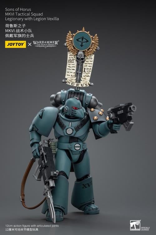 Warhammer: The Horus Heresy Sons of Horus MKVI Tactical Squad Legionary with Legion Vexilla 1/18 Scale Action Figure Gallery Image 8