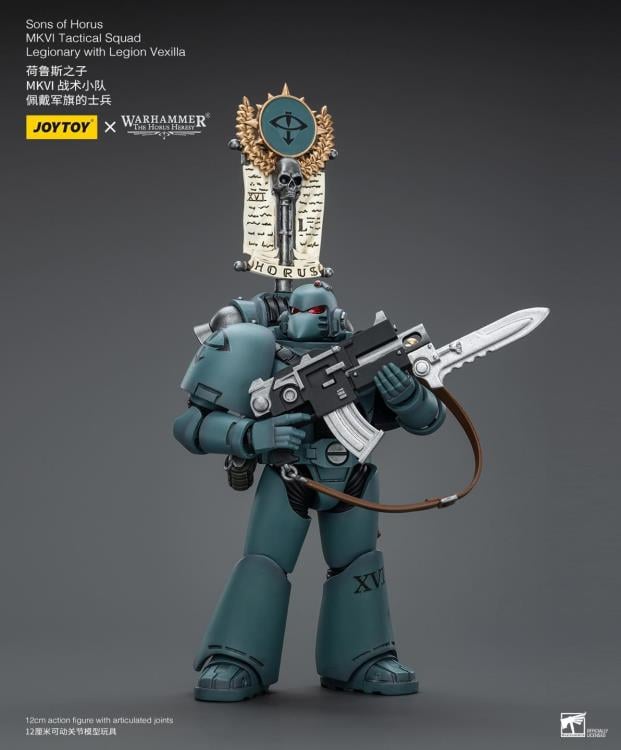 Warhammer: The Horus Heresy Sons of Horus MKVI Tactical Squad Legionary with Legion Vexilla 1/18 Scale Action Figure Gallery Image 5