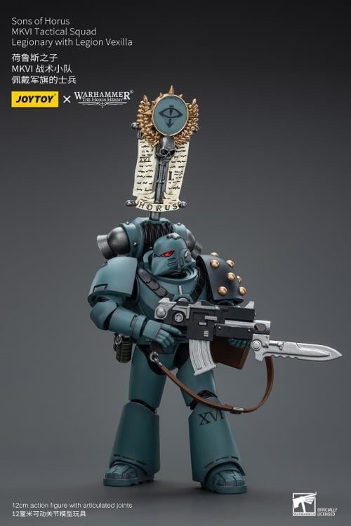 Warhammer: The Horus Heresy Sons of Horus MKVI Tactical Squad Legionary with Legion Vexilla 1/18 Scale Action Figure Gallery Image 10