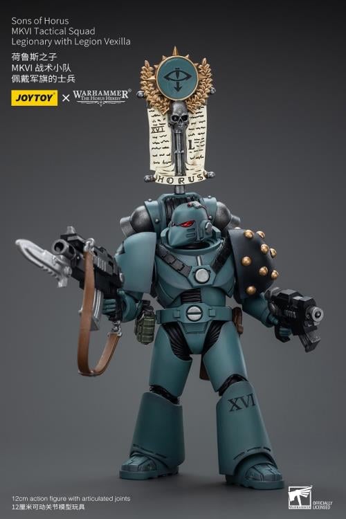 Warhammer: The Horus Heresy Sons of Horus MKVI Tactical Squad Legionary with Legion Vexilla 1/18 Scale Action Figure Gallery Image 9