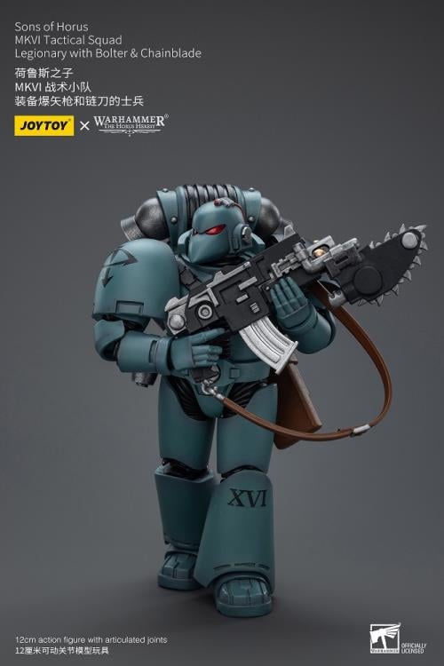 Warhammer: The Horus Heresy Sons of Horus MKVI Tactical Squad Legionary with Bolter & Chainblade 1/18 Scale Action Figure Gallery Image 9