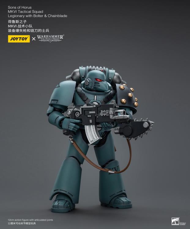 Warhammer: The Horus Heresy Sons of Horus MKVI Tactical Squad Legionary with Bolter & Chainblade 1/18 Scale Action Figure Gallery Image 7