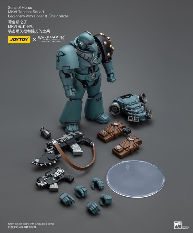 Warhammer: The Horus Heresy Sons of Horus MKVI Tactical Squad Legionary with Bolter & Chainblade 1/18 Scale Action Figure Gallery Image 10