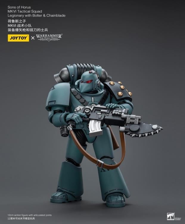 Warhammer: The Horus Heresy Sons of Horus MKVI Tactical Squad Legionary with Bolter & Chainblade 1/18 Scale Action Figure Gallery Image 3