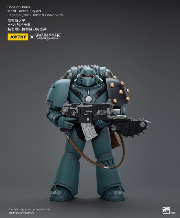 Warhammer: The Horus Heresy Sons of Horus MKVI Tactical Squad Legionary with Bolter & Chainblade 1/18 Scale Action Figure Gallery Image 4
