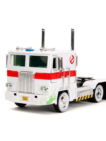Ghostbusters x Transformers Hollywood Rides G1 Optimus Prime (Ecto-1 Graphics) 1/24 Scale Vehicle Gallery Image 2