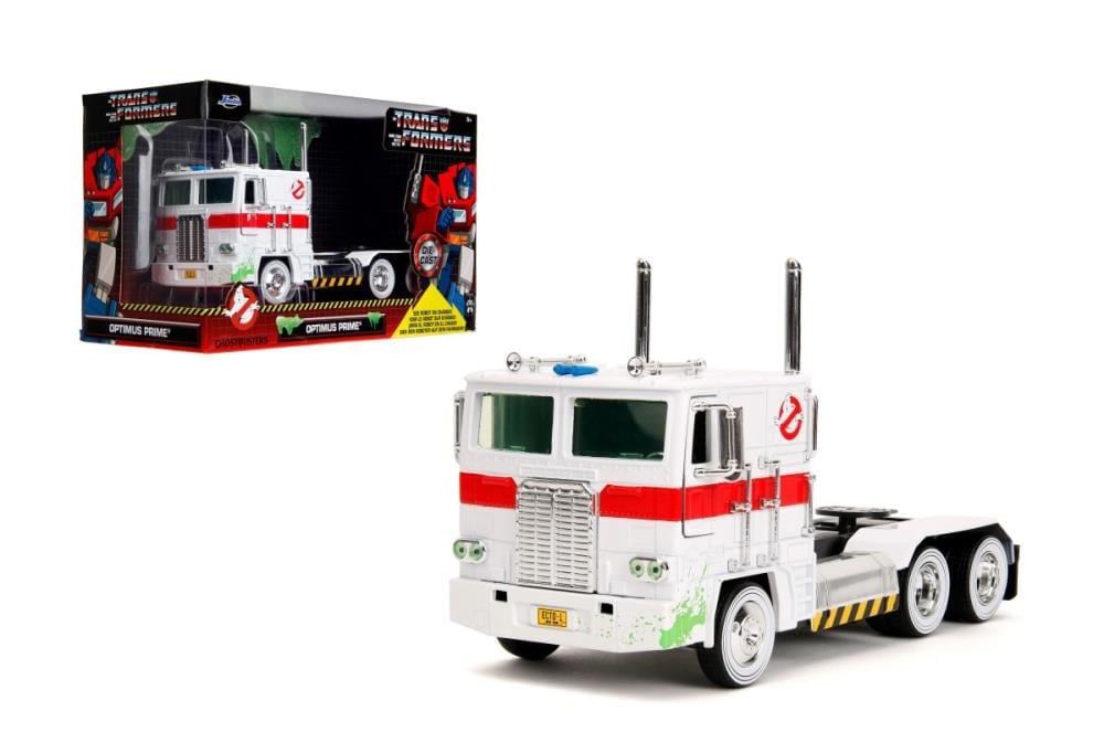Ghostbusters x Transformers Hollywood Rides G1 Optimus Prime (Ecto-1 Graphics) 1/24 Scale Vehicle Gallery Image 7