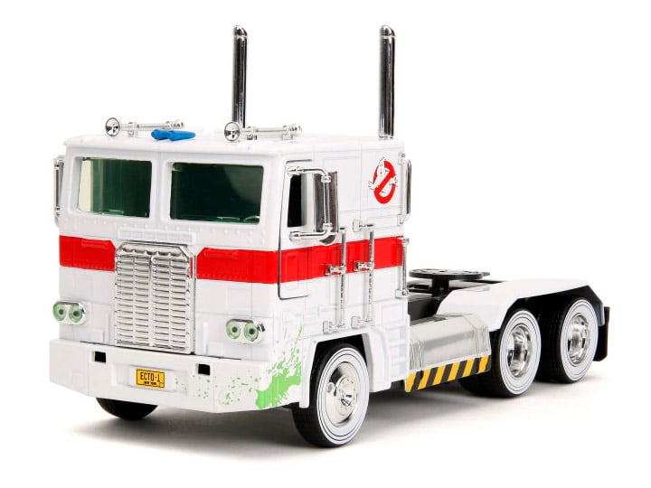 Ghostbusters x Transformers Hollywood Rides G1 Optimus Prime (Ecto-1 Graphics) 1/24 Scale Vehicle Gallery Image 1