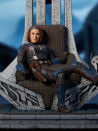 The Mandalorian Premier Collection Bo-Katan on Throne 1/7 Scale Limited Edition Statue Gallery Image 2