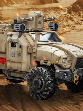 Military Figures Cyclone Assault Armored Car 1/18 Scale Vehicle