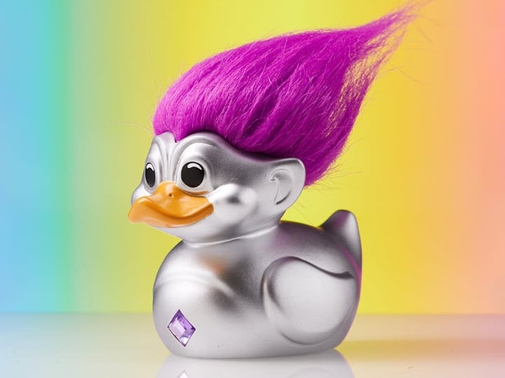 Trolls TUBBZ Silver Troll (Purple Hair) (First Edition)