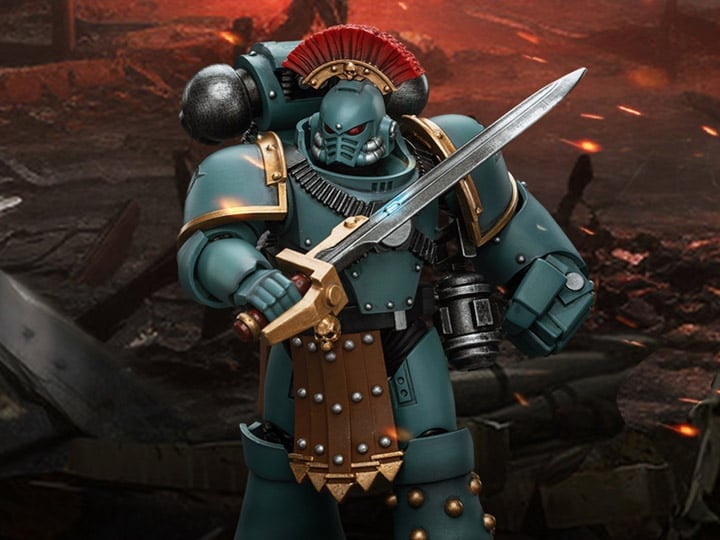 Warhammer: The Horus Heresy Sons of Horus MKIV Tactical Squad Sergeant with Power Fist 1/18 Scale Action Figure Gallery Image 1