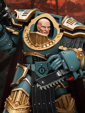 Warhammer: The Horus Heresy Sons of Horus Legion Praetor in Cataphractii Terminator Armour 1/18 Scale Action Figure Gallery Image 2