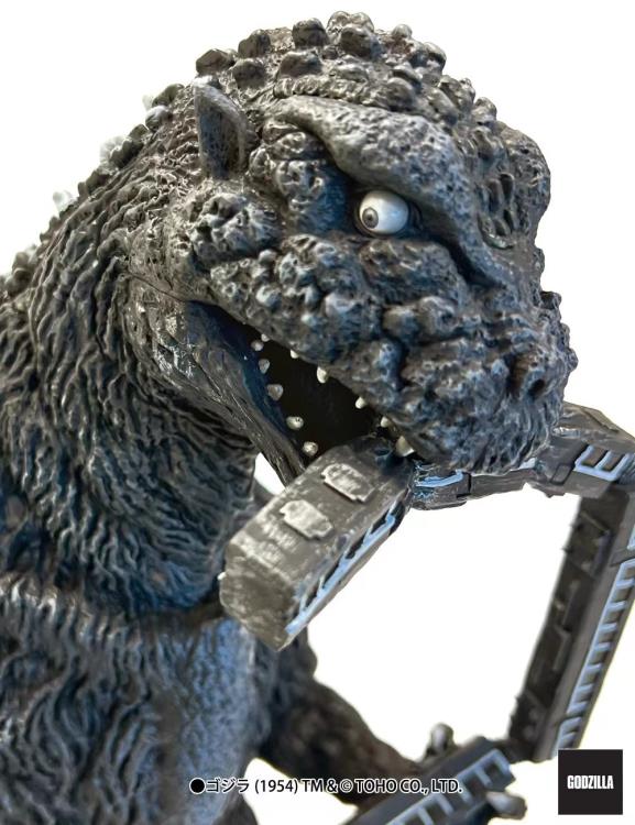 Godzilla (1954) Omega Beast Series Godzilla Train Biter (B/W Film 70th Anniversary Ver.) Limited Edition Statue Gallery Image 5