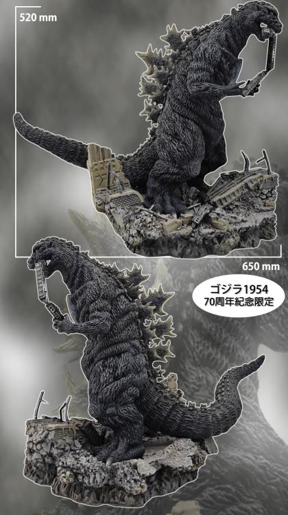 Godzilla (1954) Omega Beast Series Godzilla Train Biter (B/W Film 70th Anniversary Ver.) Limited Edition Statue Gallery Image 14