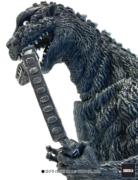 Godzilla (1954) Omega Beast Series Godzilla Train Biter (B/W Film 70th Anniversary Ver.) Limited Edition Statue Gallery Image 6