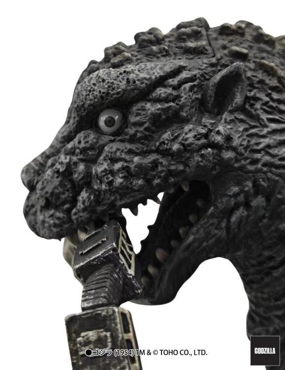 Godzilla (1954) Omega Beast Series Godzilla Train Biter (B/W Film 70th Anniversary Ver.) Limited Edition Statue Gallery Image 4