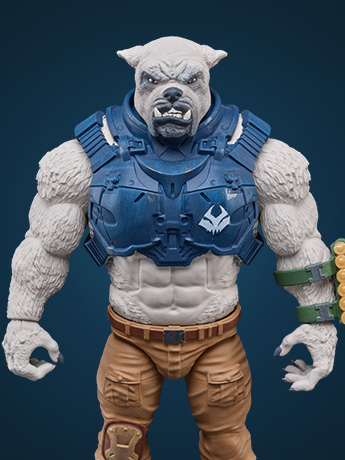 Animal Warriors of The Kingdom Primal Collection Series 2 Deluxe Grimes Gallery Image 2