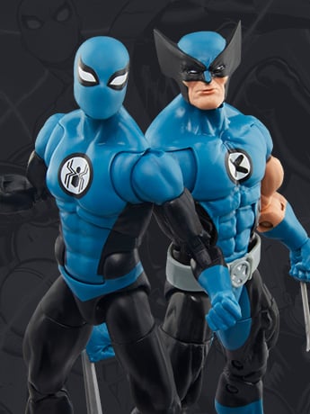 Fantastic Four Marvel Legends Spider-Man & Wolverine (FF4 Deco) Action Figure Two-Pack Gallery Image 2