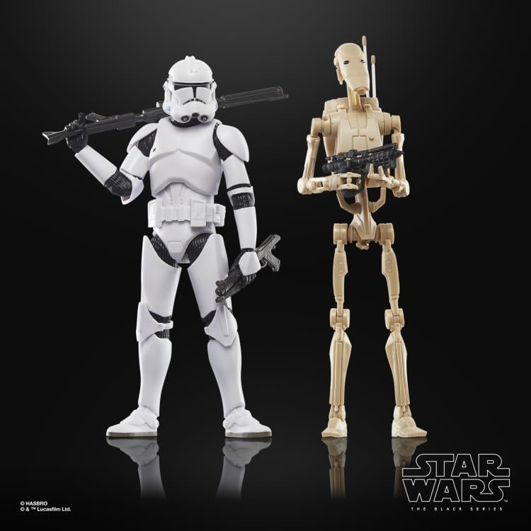 Star Wars: The Black Series 6" Phase II Clone Trooper & Battle Droid Two-Pack (The Clone Wars) Gallery Image 3