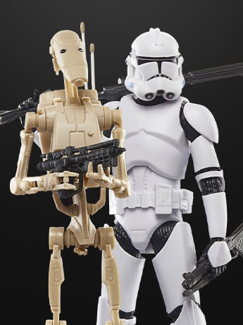 Star Wars: The Black Series 6" Phase II Clone Trooper & Battle Droid Two-Pack (The Clone Wars) Gallery Image 2