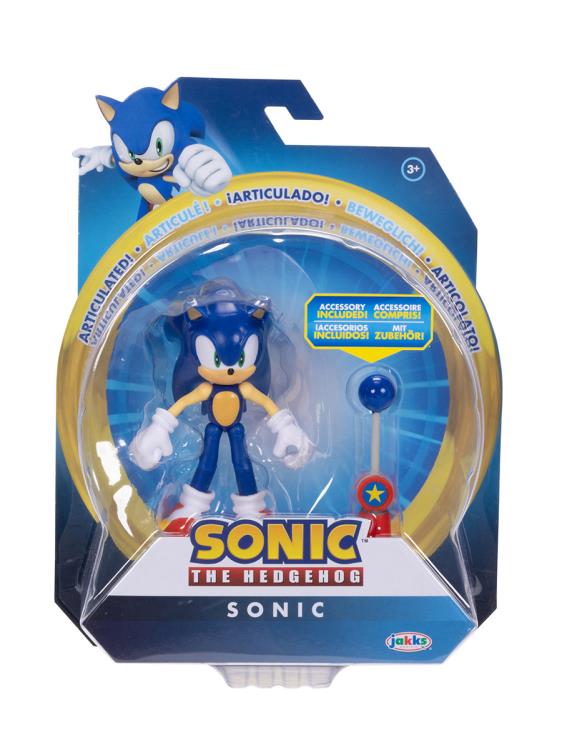 Sonic The Hedgehog Modern Sonic with Blue Checkpoint 4-Inch Scale Figure Gallery Image 4