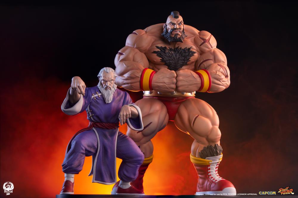 ゆ*ゆ様 スーパージェクション ファイトシンと20 Street Fighter Street Jam Zangief and Gen 1/10 Scale Statue Set